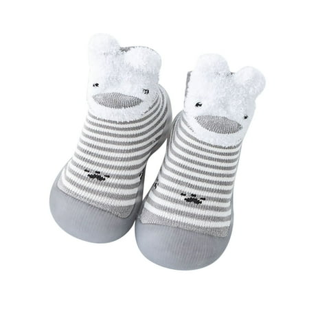 

TAIAOJING Baby Toddler Sock Shoes Boys Girls Animal Cartoon Floor Prewalker Non-Slip Shoe