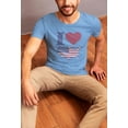 thumbnail image 4 of 4th of July I Heart Love America Halftone Mens T Shirt, 4 of 5