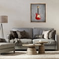 thumbnail image 2 of Stupell Industries Classic Red Guitar on Grey Music Painting Brown Floater Framed Canvas Art Print Wall Art, 25 x 31, 2 of 9