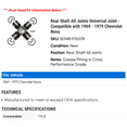 thumbnail image 2 of Rear Shaft All Joints Universal Joint - Compatible with 1969 - 1979 Chevy Nova 1970 1971 1972 1973 1974 1975 1976 1977 1978, 2 of 2