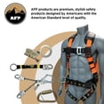 thumbnail image 2 of AFP 6FT Double Leg Internal Shock Absorbing Safety Fall Protection Lanyard with Dual Aluminum Pelican Rebar & Steel Snap Hook |Heavy-Duty Webbing | OSHA & ANSI Rated, 2 of 7