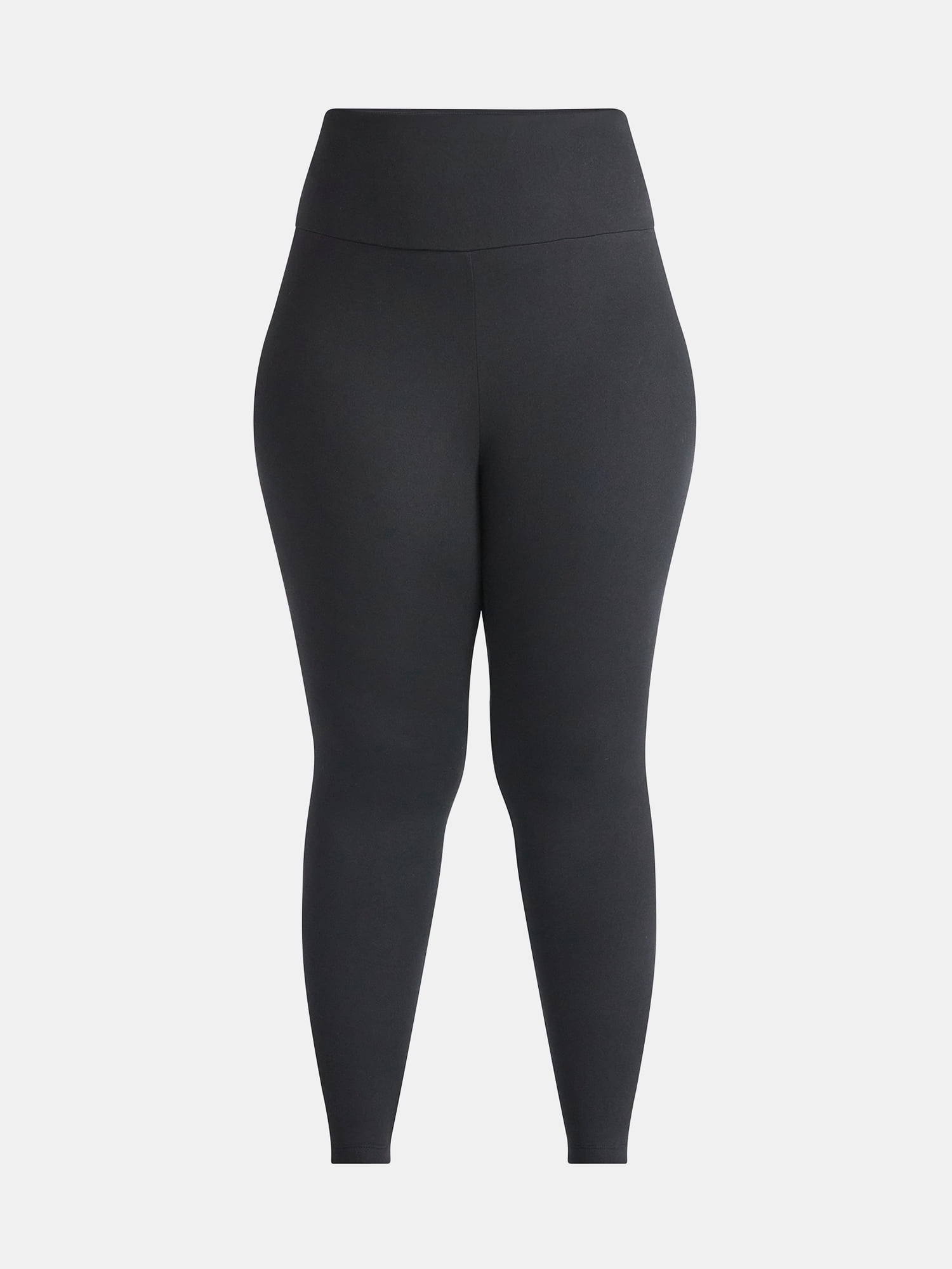 Feathers Plus size Women’s Cozy Lightweight Fleece-Lined Stretch Multipack Leggings for Everyday Wear, 7 Pack, Sizes 1X-4X