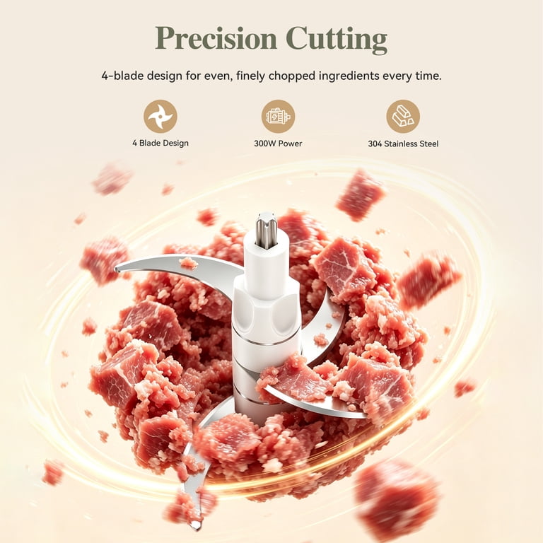 TINANA Electric Food Chopper with Dual Bowls photo 7