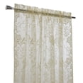 thumbnail image 3 of Louis Floral Lace Window Curtain Panel 55" x 84" in Ivory, 3 of 6