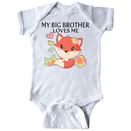 

Inktastic My Big Brother Loves Me- little fox Gift Baby Boy or Baby Girl Bodysuit