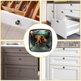 thumbnail image 6 of 4 Pcs Cabinet Handle Drawer Pulls Elephant Knobs with Screws Square Furniture Office Cabinet Knob Decoration, 6 of 7