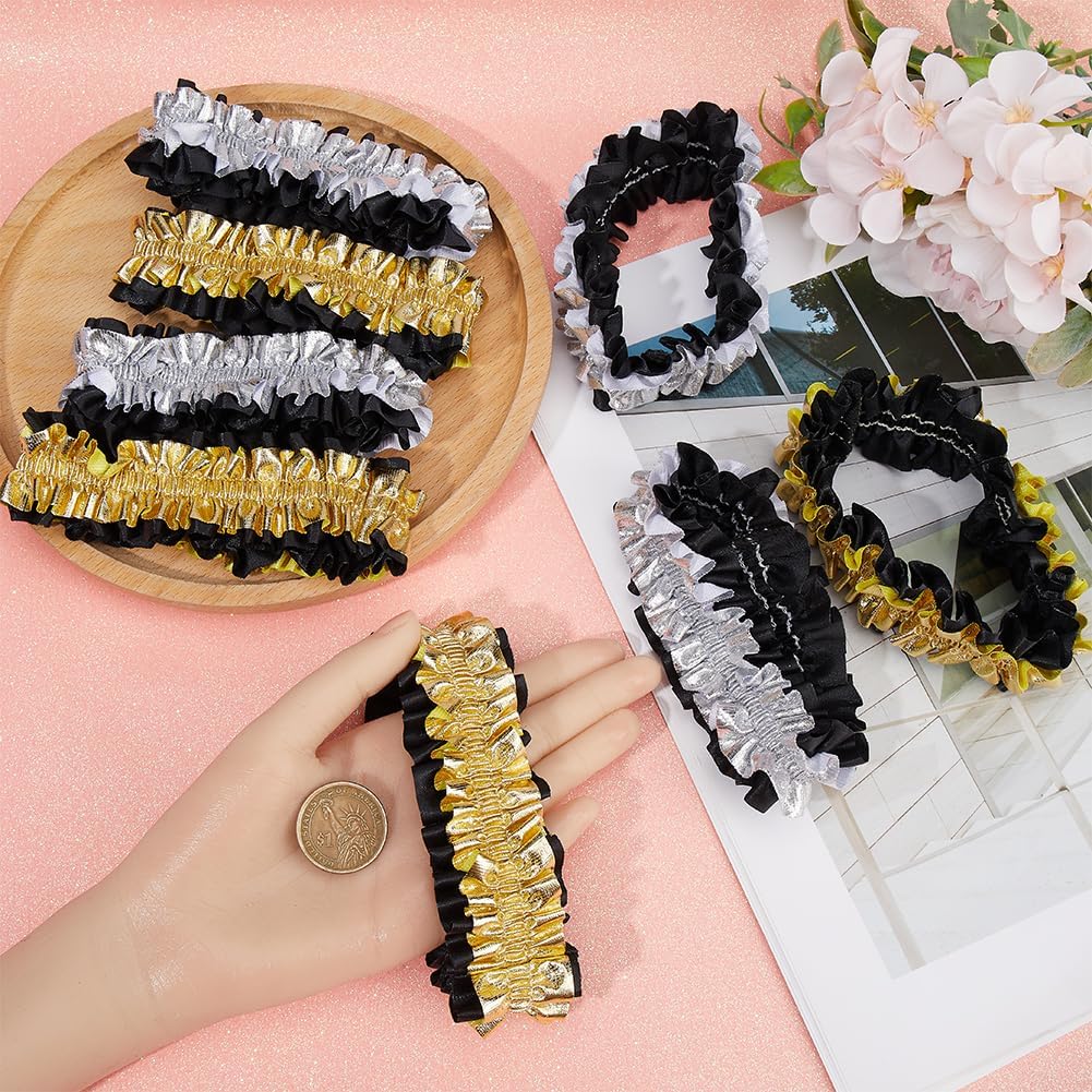 6 Pairs 2 Colors Arm Garters Ruffles Elastic Roaring 20s Armband Sleeve  Shirt Holder Garters Belt Costume Anti Slip Garter for Men Women 1920s  Party Accessories Gold Silver - Walmart.com