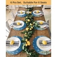 thumbnail image 4 of 13 Inch Round Placemats Set of 4, Dark Blue Snowman Christmas Non Slip Heat Insulation PP Table Mats, Xmas Tree Snowflake Gifts Washable Place Mats for Kitchen Dining Party Table Decor, 4 of 7
