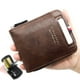 thumbnail image 5 of Methold Cartera horizontal cero con hebilla de cremallera de moda, cartera corta para hombre de gran capacidad, fácil de llevar Accesorios de disfraces D5993 Marrón oscuro, 5 of 6