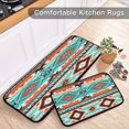 thumbnail image 6 of Coolnut Kitchen Rugs 2 Piece Waterproof Non Slip Kitchen Mat Ethnic Stripe Kitchen Rug Set for Sink Office Kitchen Cafe, 19.7"x47.2"+19.7"x27.6" Home Decor Gifts, 6 of 7