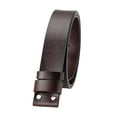 thumbnail image 2 of KiBcsLic Belt Belt Belt for men without adjustable casual buckle western heavy duty spare Dark Brown, 2 of 9