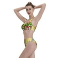 thumbnail image 6 of Picia Watercolor Canary Bird Women's High Waisted Bikini Scoop Neck Swimsuit Two Pieces Bathing Suit-X-Large, 6 of 8