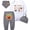 4PCS White set, variant on WIBACKER My First Halloween Newborn Baby Bodysuit Pants Bib and Hat 4 Piece Cotton Outfit Set Infant Baby Boys' Costumes