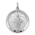 thumbnail image 1 of FB Jewels Sterling Silver Rhodium-plated Saint Jude Thaddeus Medal, 1 of 4