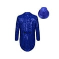 thumbnail image 2 of vastwit Boys Sequin Tailcoat Classic Fit Tuxedo Suit Jacket Dinner Party Show Swallow-Tailed Coat Blue-A 14, 2 of 7