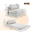 thumbnail image 4 of Sofá cama plegable, silla convertible con almohada colchón plegable con soporte de espalda, 4 of 5