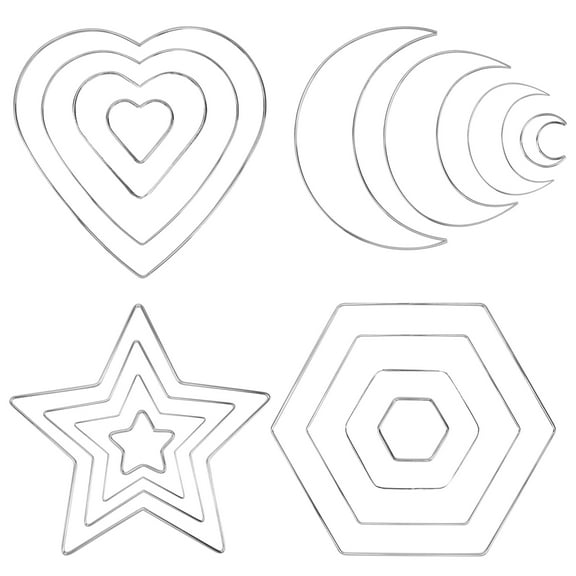 RENACLIPY 16Pcs Silver Wreath Rings Iron for DIY Dreamcatcher and Gar