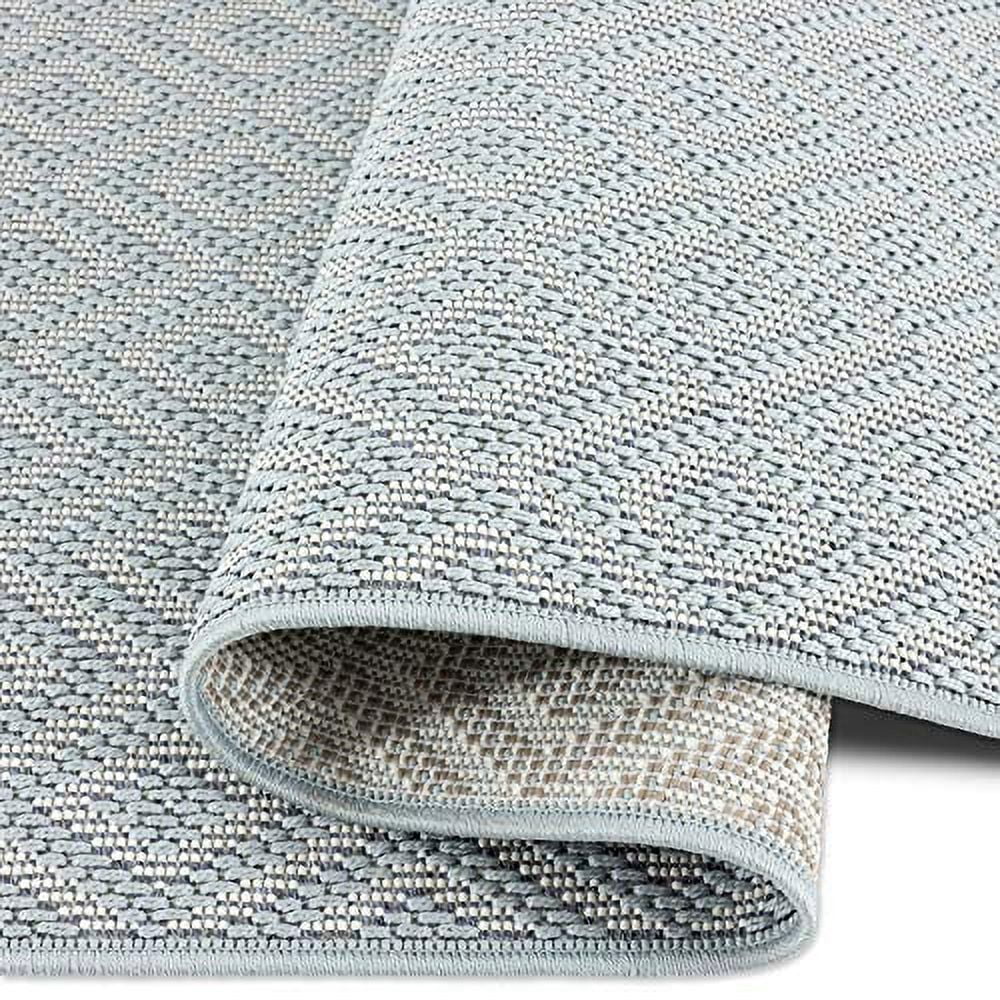 Home Dynamix Tripoli Lydia Modern Diamond Indoor/Outdoor Area Rug, Blue/Cream, 6'6"x9'6"