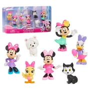 Disney Junior Minnie Mouse 7-Piece Figure Set, Officially Licensed Kids Toys for Ages 3 Up, Gifts and Presents