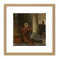 thumbnail image 1 of Barent Fabritius Pharisee And Publican Painting 8X8 Inch Square Wooden Framed Wall Art Print Picture with Mount, 1 of 4