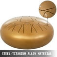 thumbnail image 3 of VEVOR Tambour à Langue en Acier 13 Notes 12 Pouces de Diamètre Tambour à Langue Doré Handpan Tambour Notes Instrument de Percussion Tambours en Acier avec Sac, Livre de Musique, Maillets, Support de Maillet, 3 of 9