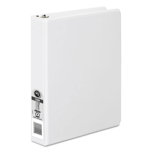 Wilson Jones 362 Basic Round Ring View Binder, 3 Rings, 1" Capacity, 8.5" x 5.5", White