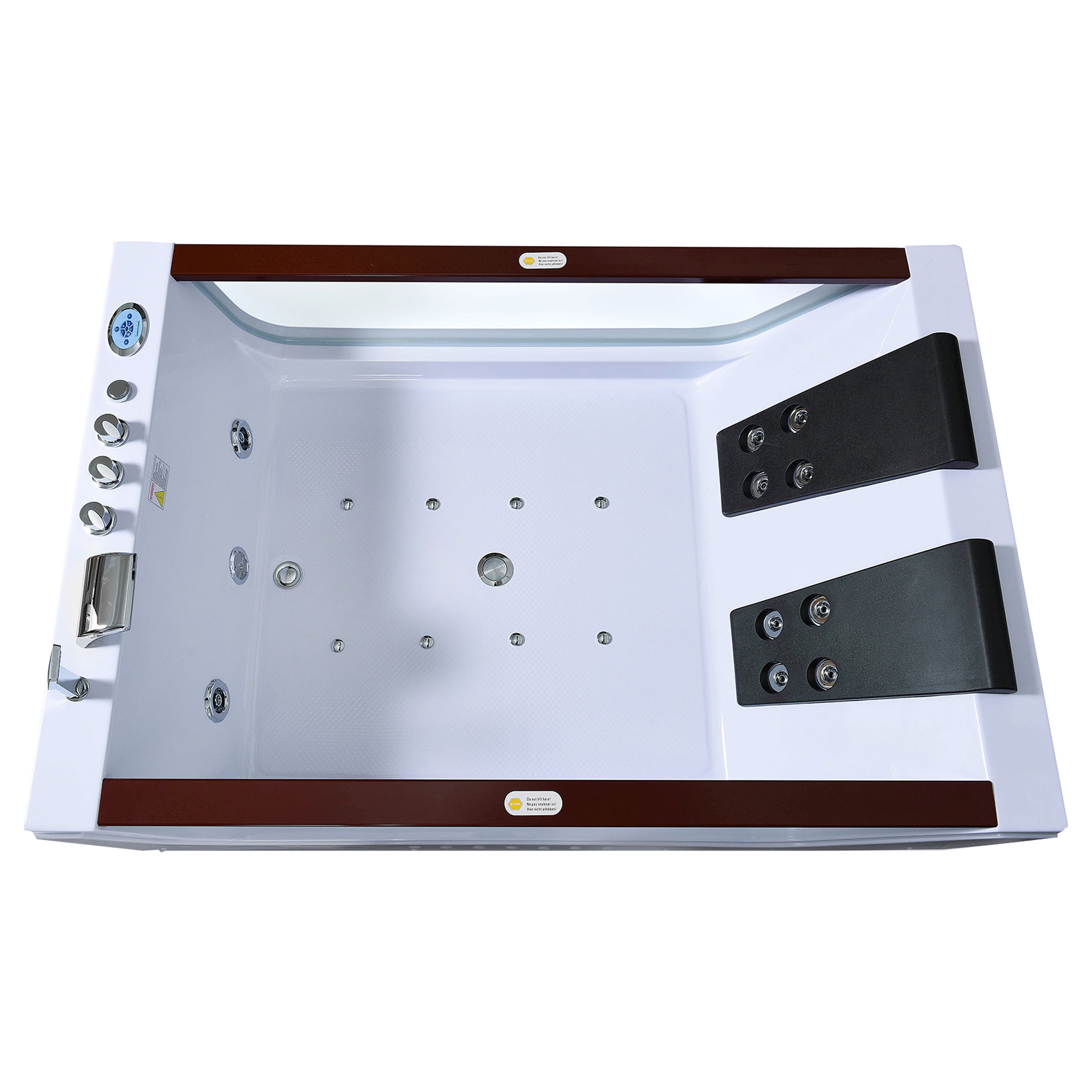 Freestanding hot tub 70.8″ X 47.2″ whirlpool tub double pump – Positano