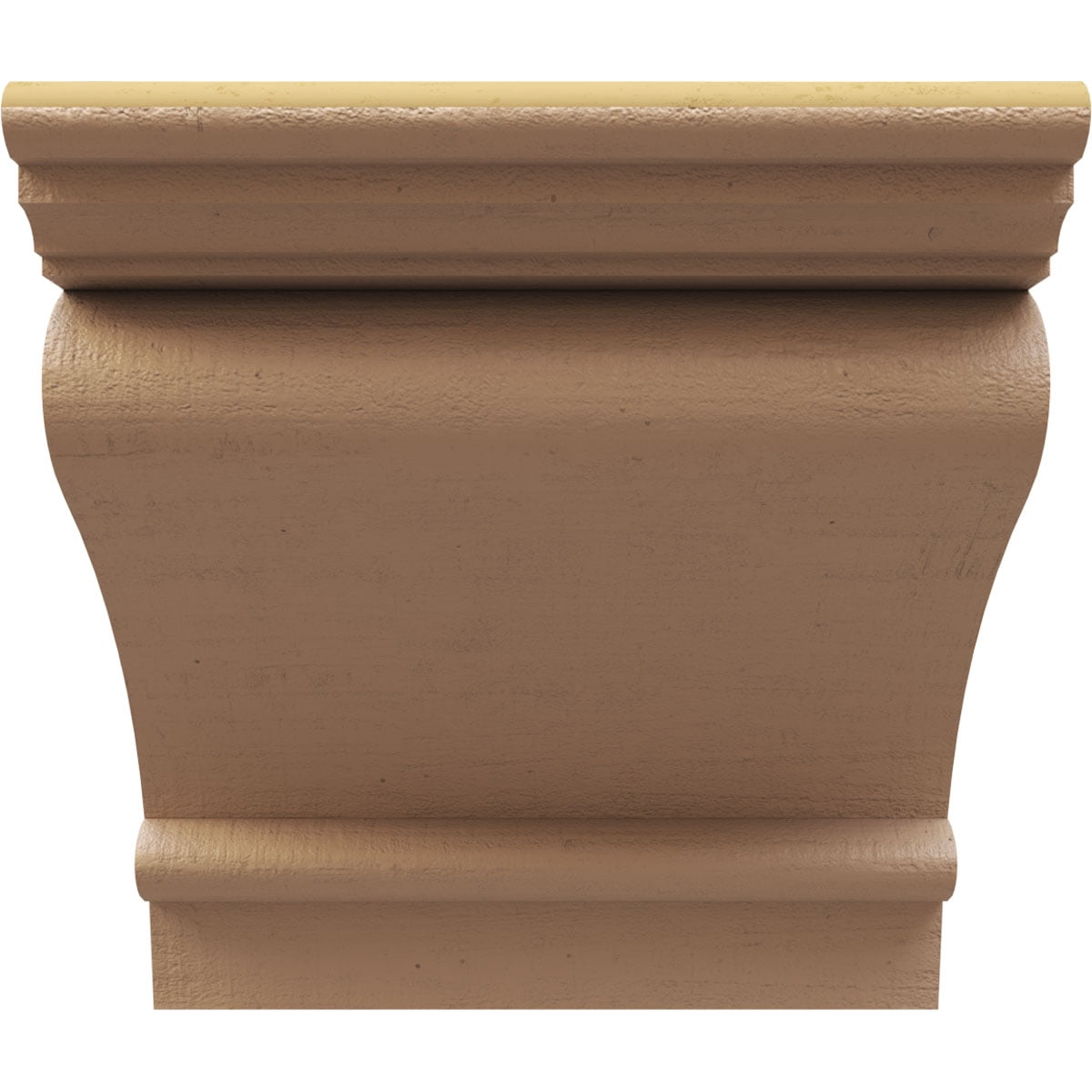 5"W x 5"D x 5"H Wide Mayflower Rough Cedar Woodgrain TimberThane Corbel, Primed Tan