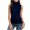 Dark Blue, variant on Plus Size Tops for Women Tank Top Turtleneck Stretch Slim Fitted Basic Comfy Top Tees Tshirts