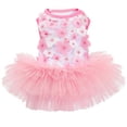 thumbnail image 2 of Dog Dress, Fashion Puppy Tutu Princess Dresses for Small Dogs, Sweet Skirt with Dog Bowknot Clips, Cat Clothes Pet Apparel for Puppies, Light pink,XL, 2 of 5
