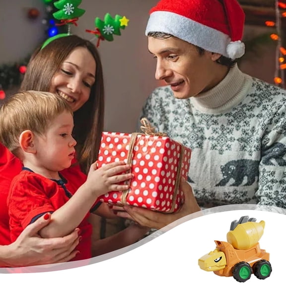 Fjnjuu Construction Truck Toys Toddler Safe Construction Vehicle Toys Dinosaur Engineering Vehicle Car Toy Excavator Dump Truck Multi Joint Movable