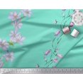 thumbnail image 3 of Soimoi Velvet Fabric Leaves & Wild Flower Decor Fabric Printed Yard 58 Inch Wide, 3 of 3