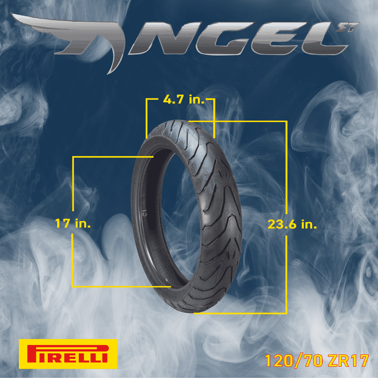 Pirelli Angel ST Front 120/70ZR17 & Rear 190/50ZR17 Sport Touring  Motorcycle Tires - 120/70-17 190/50-17 Two Pack 