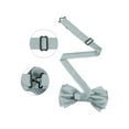 thumbnail image 4 of INSPIRE CHIC Men's Pre-tied Bow Ties Double Layered Adjustable Solid Color Bow Tie Silver, 4 of 4