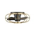 thumbnail image 4 of Aella Indoor and Outdoor 3-Blade Smart Caged Ceiling Fan 22in Aged Brass Matte Black with 3000K LED Light Kit and Remote Control, 4 of 5