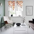 thumbnail image 5 of 2 Panels Kitchen Tier Curtains 39 Inch Length, Orange Fall Leaves Grommets Window Treatment Curtain, Vintage Country Plants Pastoral Farm Thermal Curtains Drapes for Living Room/Bathroom, 5 of 9
