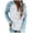 Blue, variant on CAICJ98 Women'S Sweaters Plus Size Women's Button 3/4 Sleeve V-Neck Stretch Knit Cardigan Sweater Blue,M