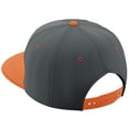 thumbnail image 2 of Daxton Classic Snapback Hat Custom A to Z Initial Varsity Letters, Charcoal Orange Hat White Black Letter S, 2 of 2