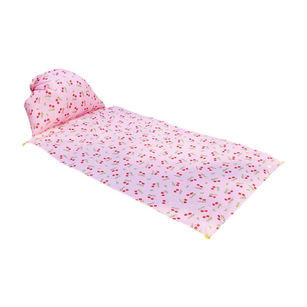 Manta de picnic plegable con reposacabezas y bolsa con cordón, tela Oxford antideslizante. Cherry 85x210cm