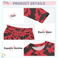 thumbnail image 4 of Red Bats Halloween Cotton Pajamas 2 Piece Set Sleepwear Soft and Comfortable Homewear Nightwear, 4 of 7