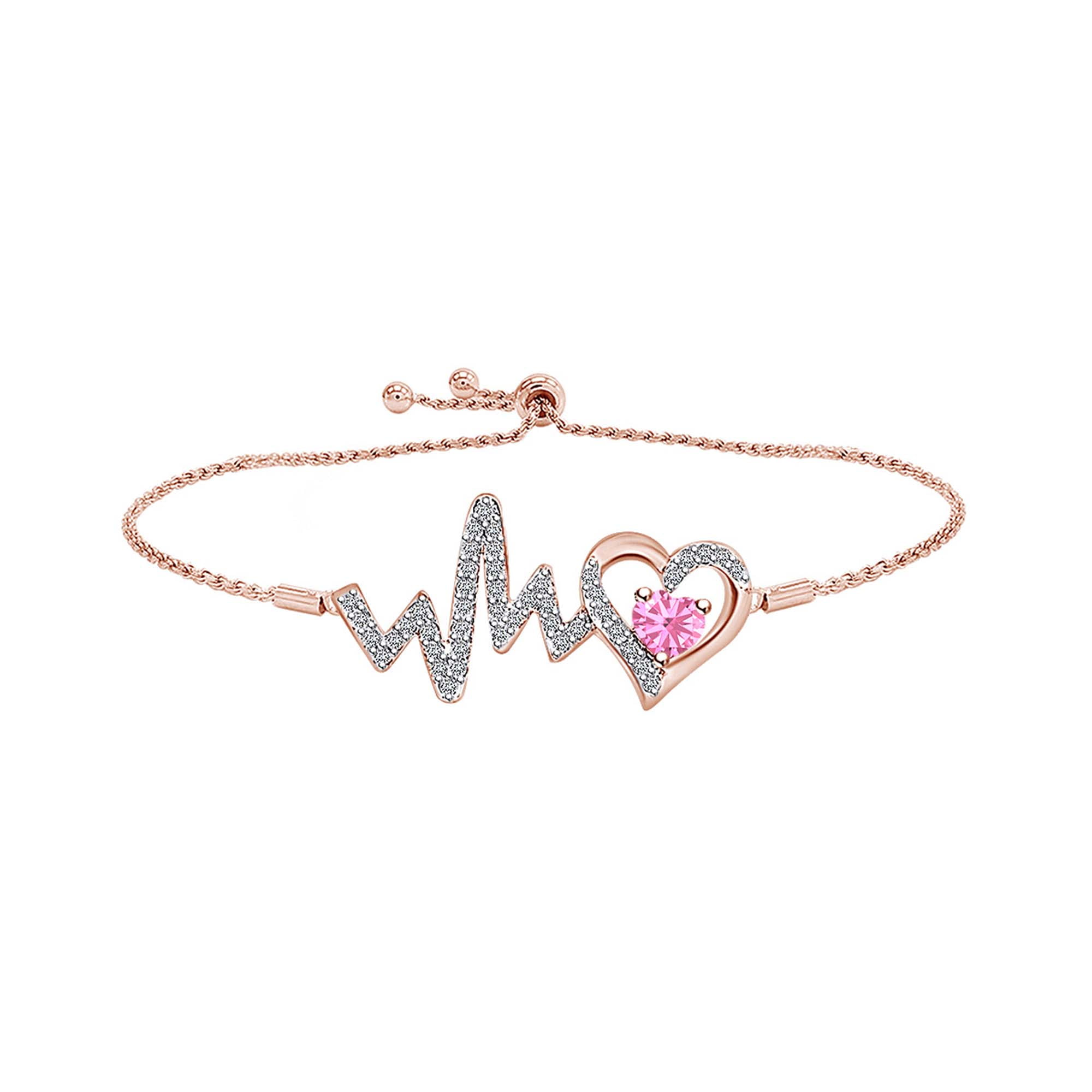 Buy AHK Gold Color Stylish Design Heartbeat Necklace Bracelet at Amazonin