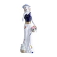 thumbnail image 4 of Figura de dama de cerámica, estatua de niña coleccionable, escultura de niña para dormitorio Estilo C, 4 of 7