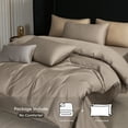 thumbnail image 2 of MooMee Duvet Cover Set King 600-TC 100% Extra Long-Staple Cotton Sateen Silky Smooth Luxury (Tannish Grey), 2 of 6