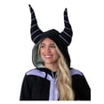 thumbnail image 6 of Disney Womens' Villains Maleficent 3D Horns Costume Full-Zip Hoodie, 6 of 6