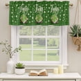 thumbnail image 3 of 2 Pack Valances for Windows, St. Patrick's Day Window Valances for Living Room/Bedroom/Bathroom, Lucky Shamrock Gnomes Green Plaid Vintage Light Filtering Kitchen Curtain Valance 42"W x18" L, 3 of 9