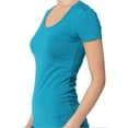 thumbnail image 2 of Essential Basic Scoop Neck Short Sleeve Tee for Women Tshirt - Junior to Plus Sizes, 2 of 3