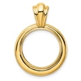 thumbnail image 1 of 14k Yellow Gold Concentric Circle Prong Setting Coin Bezel Pendant Mounting - Fits 16.5mm, 1 of 4