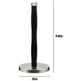 thumbnail image 3 of Jiallo Stainless Steel Paper Towel Holder with Black Ridges and Faux Crystal Top, 3 of 3
