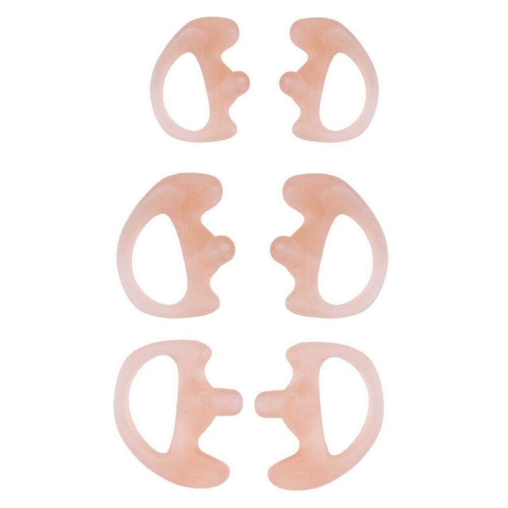 20x Pieces Clear Silicone Jelly Soft Earpiece Ear Tip For Motorola Kenwood Radio 