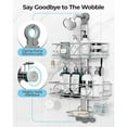 thumbnail image 2 of 2 Tier Stainless Steel Anodized Aluminum,Height-Adjustable Rustproof Shower Caddy Hanging Anti-Swing-Over The Shower Head Caddy-Bathroom Showe r Storage Organizer With Soap Box Holder- Sliver, 2 of 6